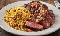 Bife de Ancho à Campanha com Farofa